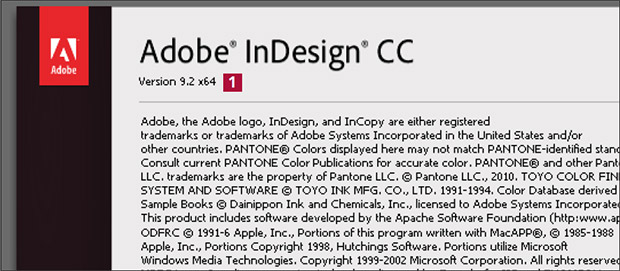 Die brandneue Version 9.2 von InDesign, die allen Creative-Cloud-Abonnenten im Rahmen ihres Abonnements kostenlos zur Verfügung steht.